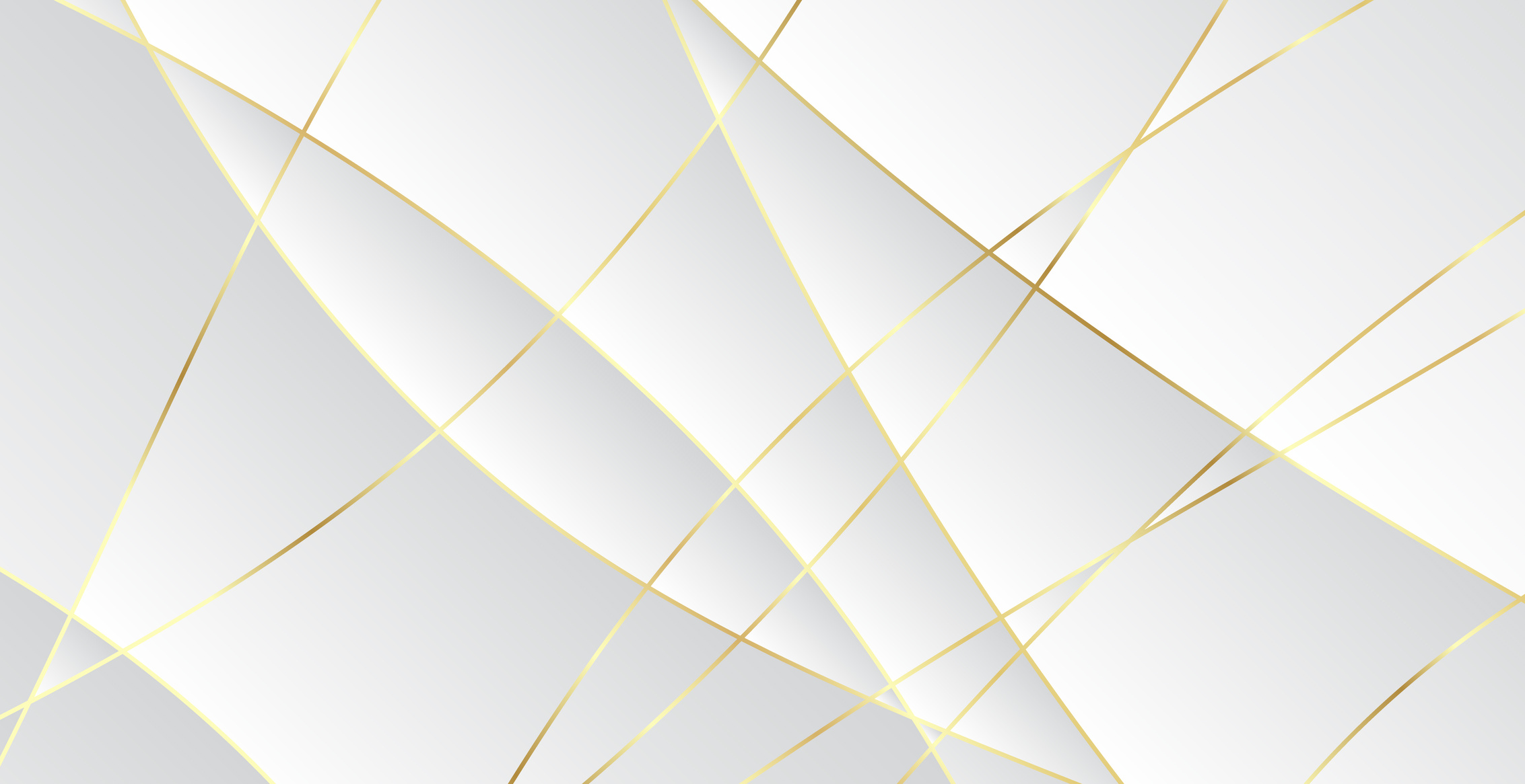 Abstract Gold Stripes on White Background